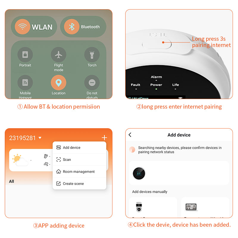 NEWMEN Smart Gas Leak Detector for Multiple Gases with Loud Alarms and Mobile App Alerts